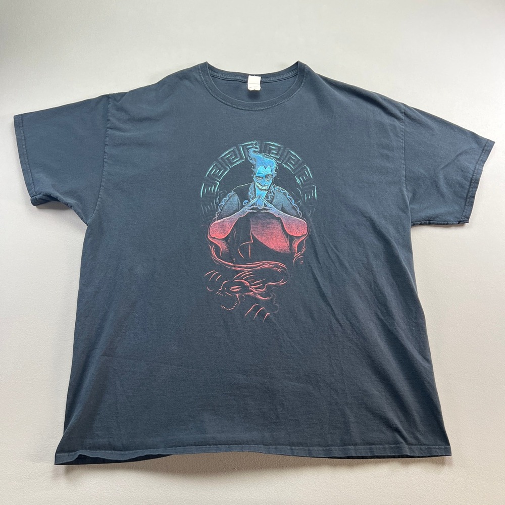 Fruit Of The Loom T Shirt Mens 2XL Black Hercules Hades Movie Character Graphic